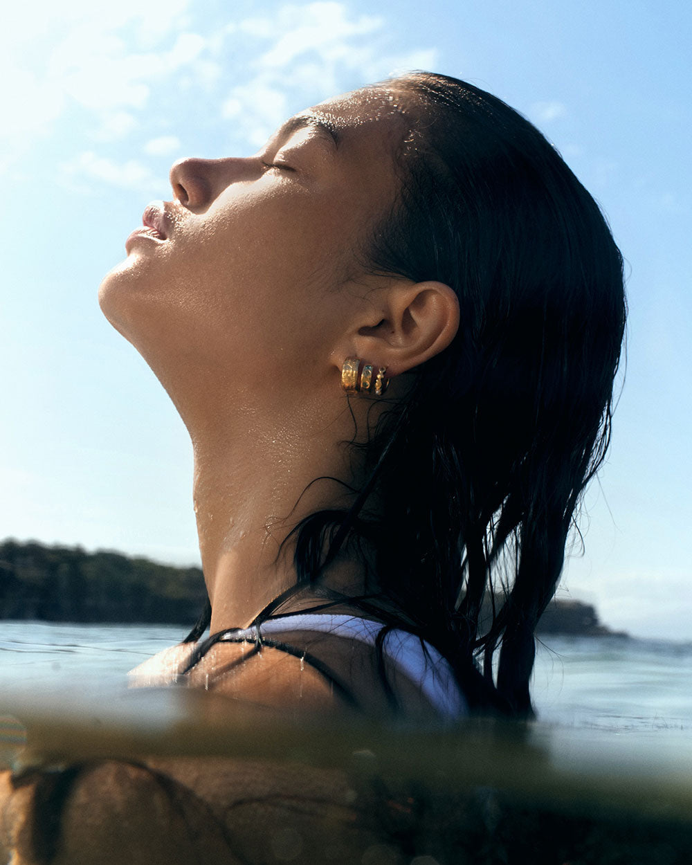 SHORESIDE HOOPS (18K GOLD PLATED)