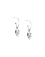ETCHED TEARDROP HOOPS (STERLING SILVER) IMAGE 1