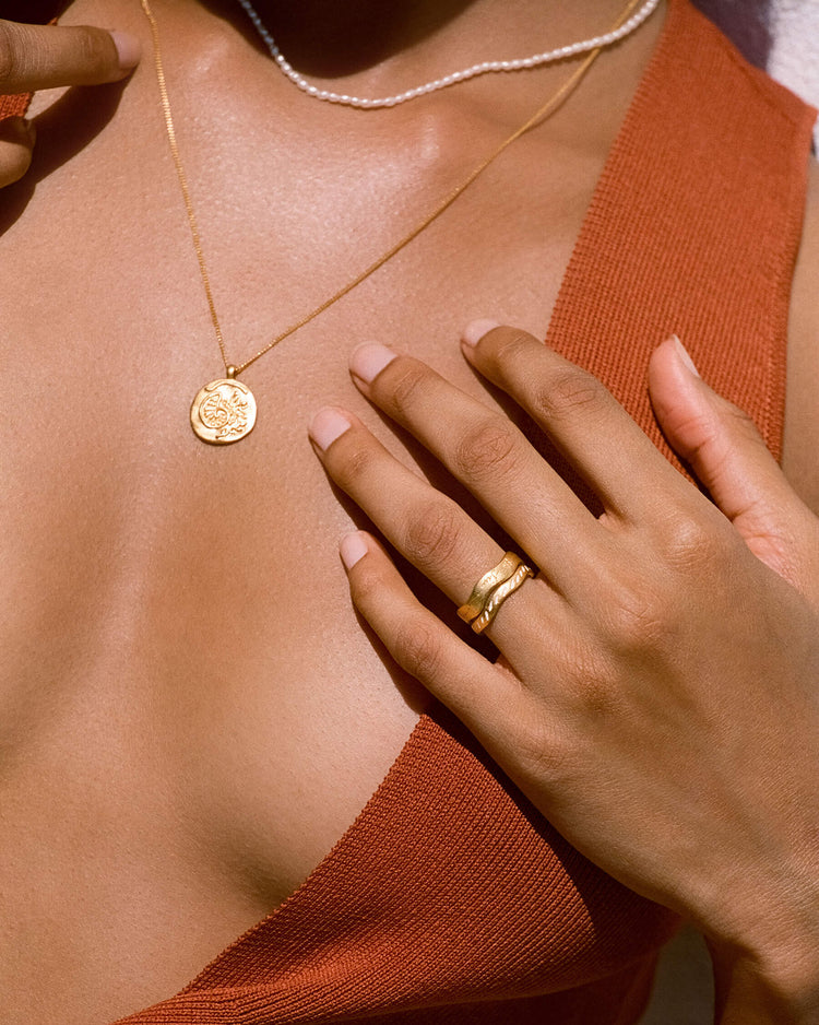 PLACE IN THE SUN RING SET (18K GOLD VERMEIL)