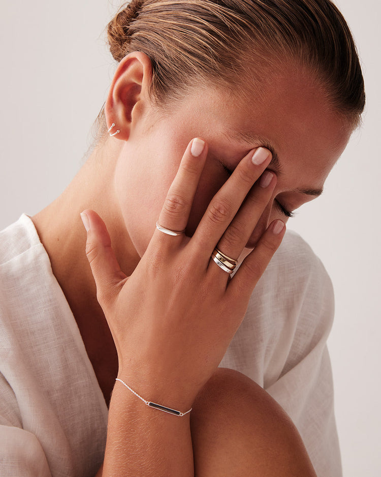 SENTIMENT BAR BRACELET (STERLING SILVER) - IMAGE 2