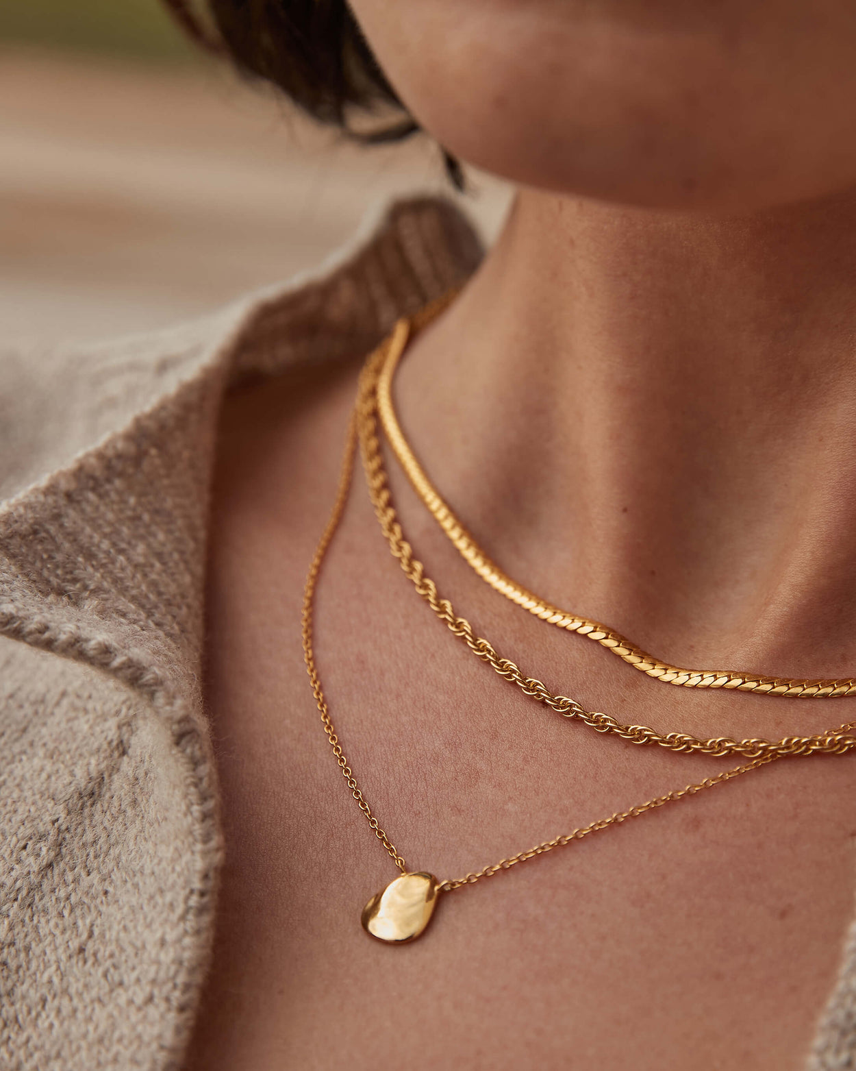 HORIZON CHAIN NECKLACE (18K GOLD PLATED) – KIRSTIN ASH (United States)
