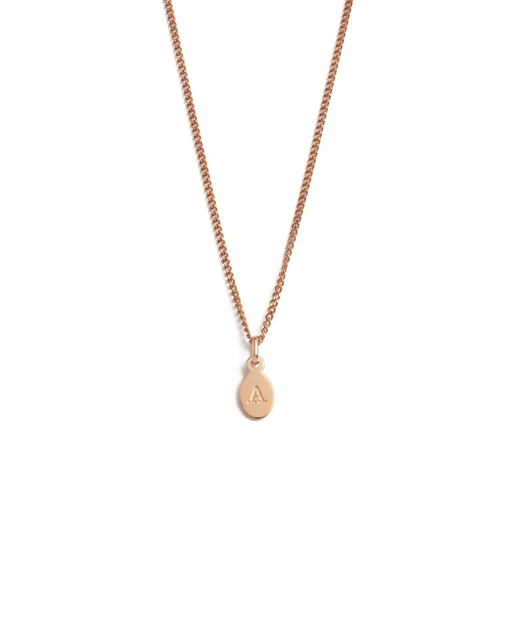 INITIAL NECKLACE A-Z (18K ROSE GOLD VERMEIL) IMAGE 1