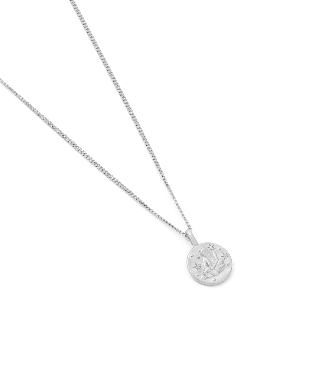 AQUARIUS PETITE ZODIAC NECKLACE (STERLING SILVER)