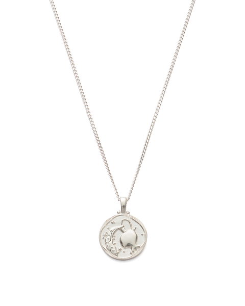Zodiac Aquarius Necklace 925 Sterling Silver Pendant Horoscope Womens  15mm/0.59
