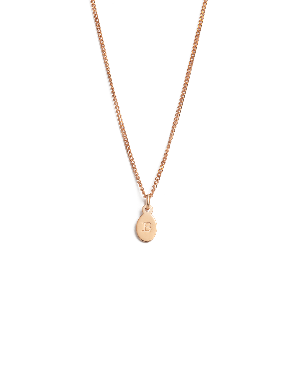 INITIAL NECKLACE A-Z (18K ROSE GOLD VERMEIL) IMAGE 4