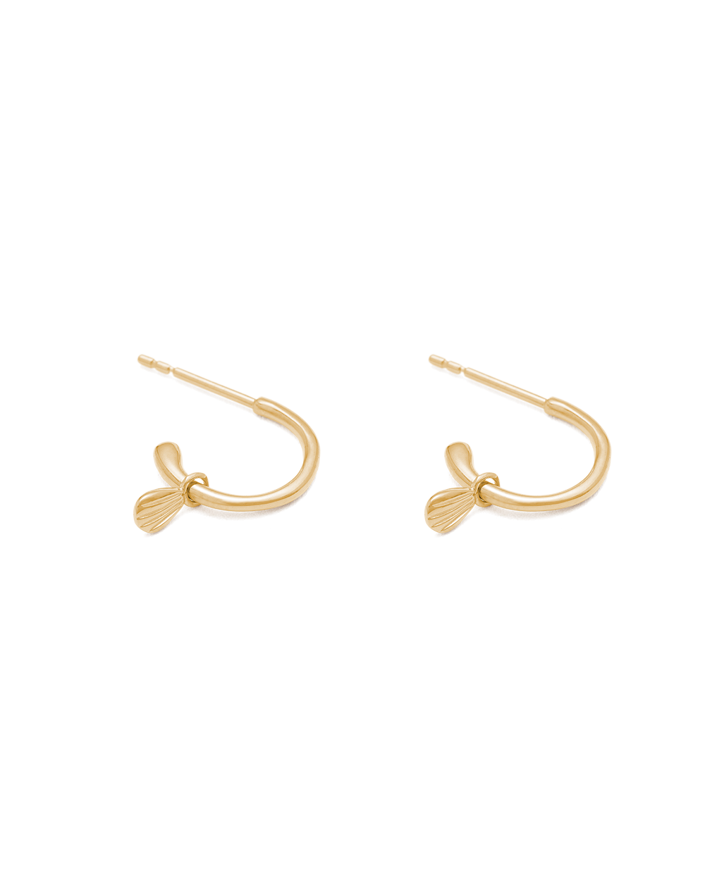 BLOOM DROP HOOPS (18K GOLD PLATED)