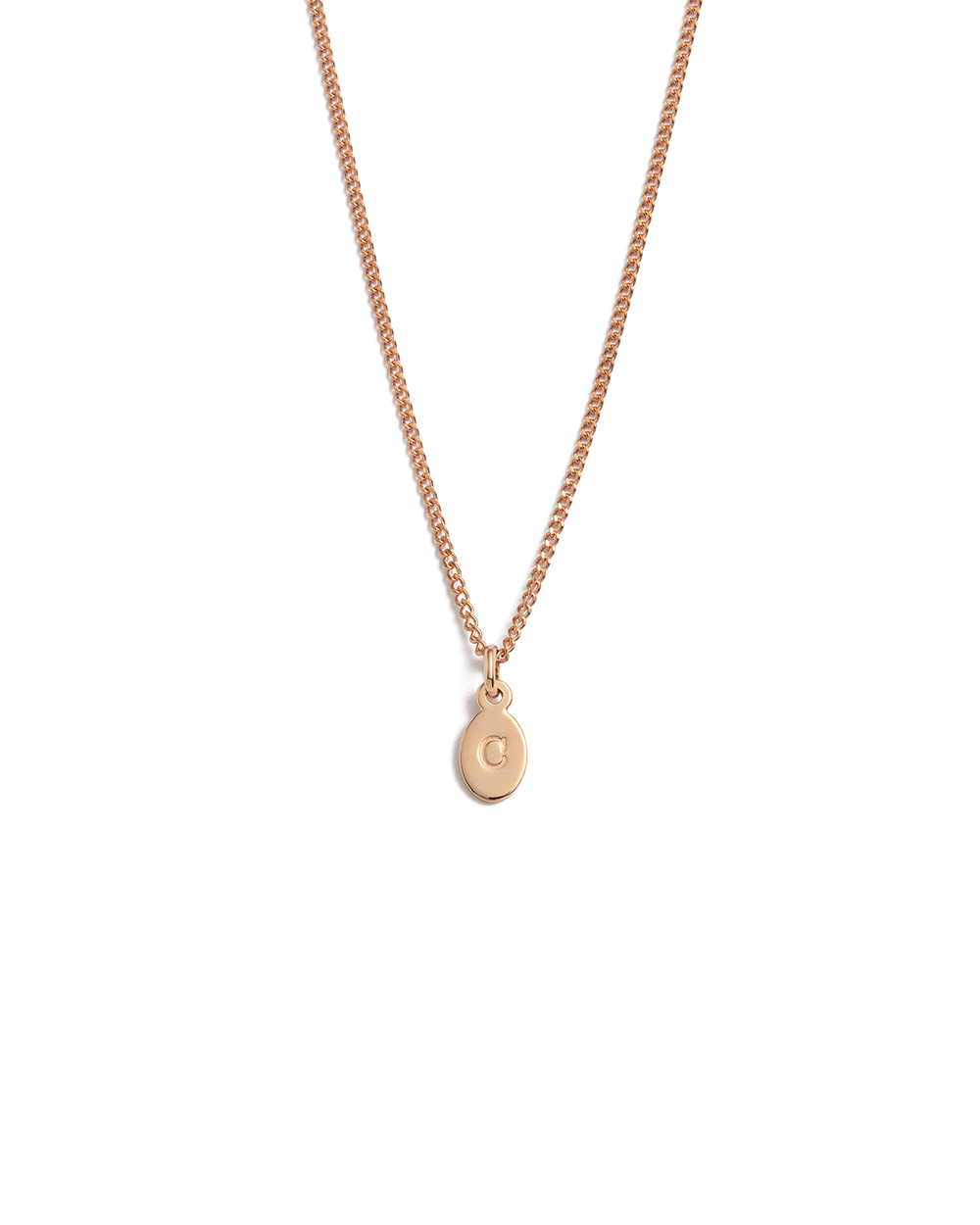 INITIAL NECKLACE A-Z (18K ROSE GOLD VERMEIL) IMAGE 5