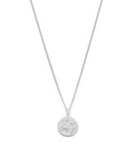 CANCER PETITE ZODIAC NECKLACE (STERLING SILVER)