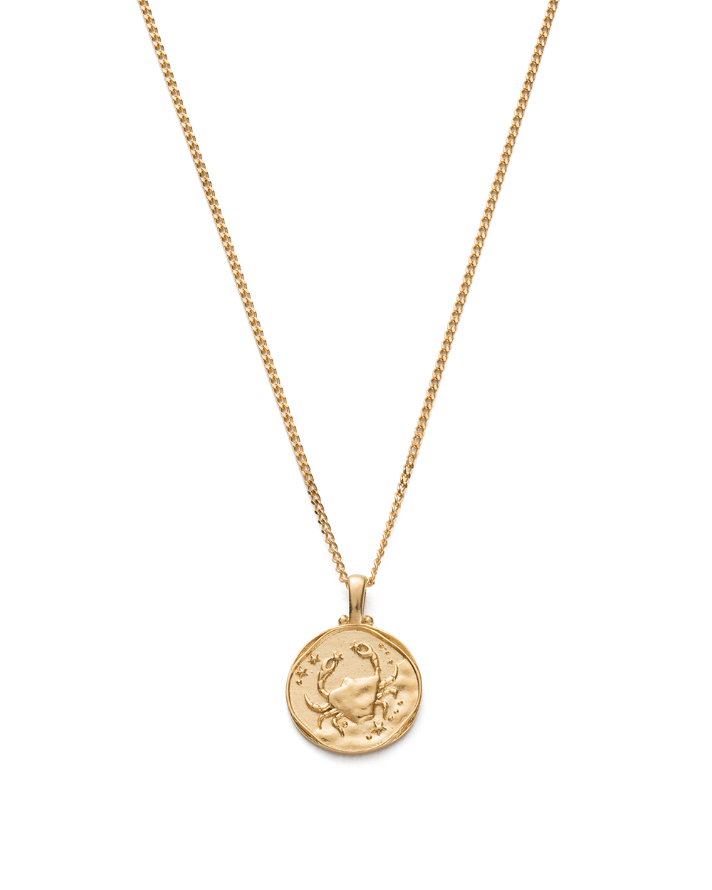 Gold Gothic Zodiac Pendant Necklace - Cancer | Claire's US