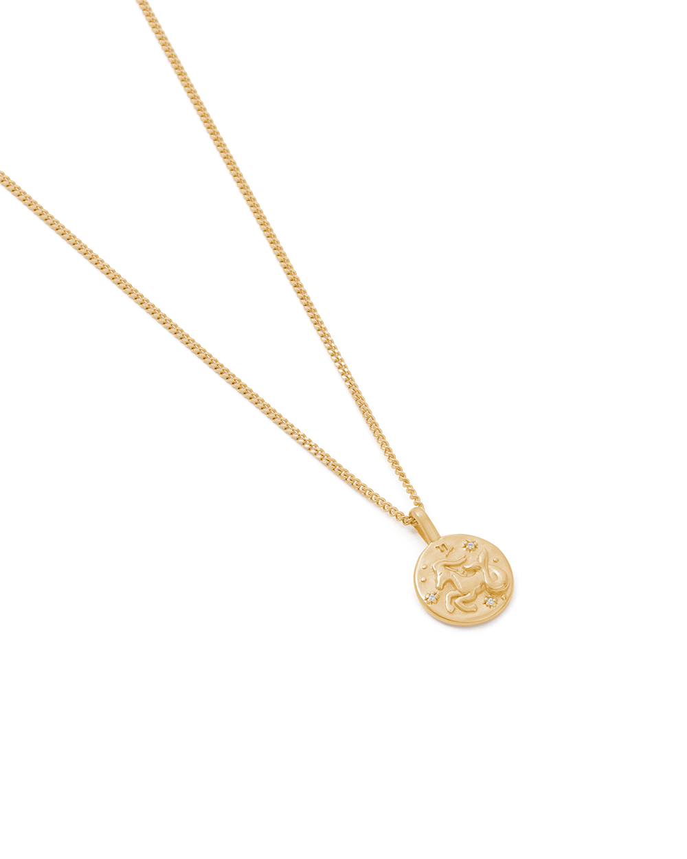 CAPRICORN PETITE ZODIAC NECKLACE (18K GOLD VERMEIL)