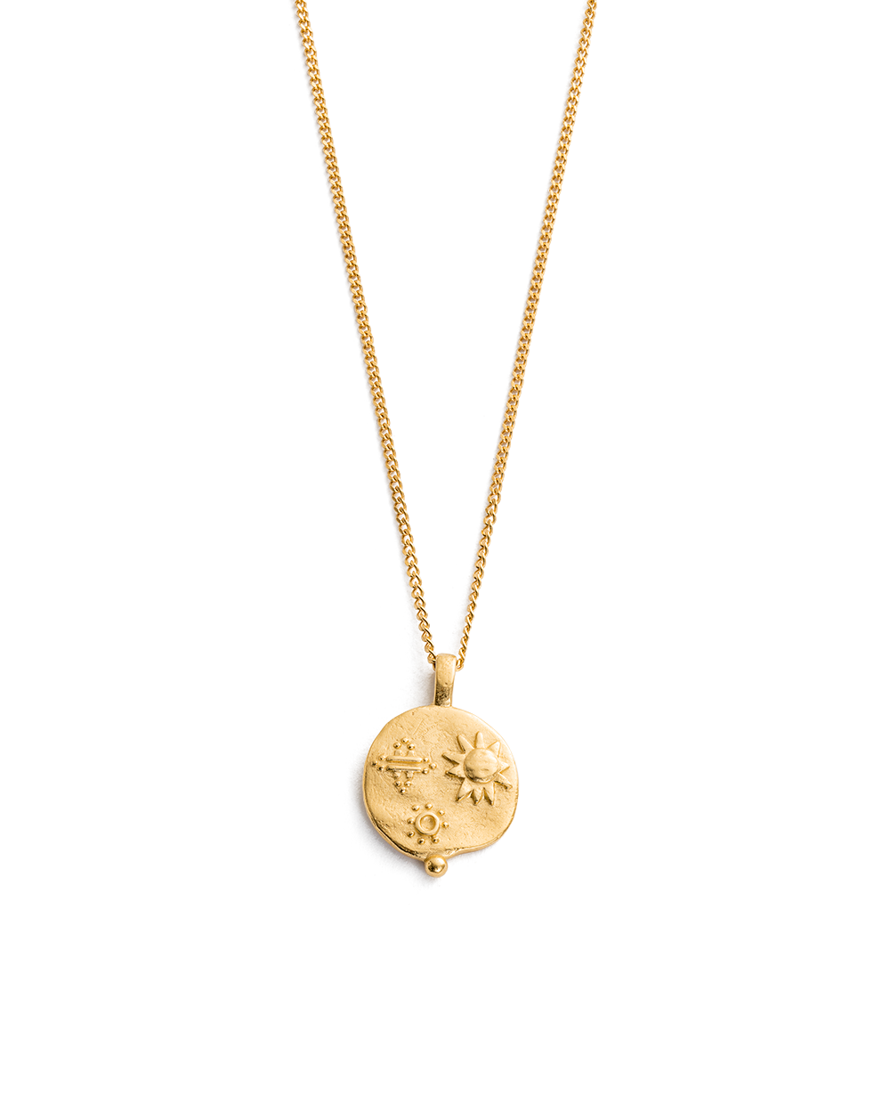 DESERT SUN COIN NECKLACE (18K GOLD VERMEIL) - Main Image