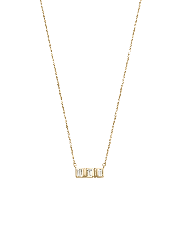 ELYSIUM BAGUETTE SAPPHIRE NECKLACE (9K GOLD) IMAGE 1