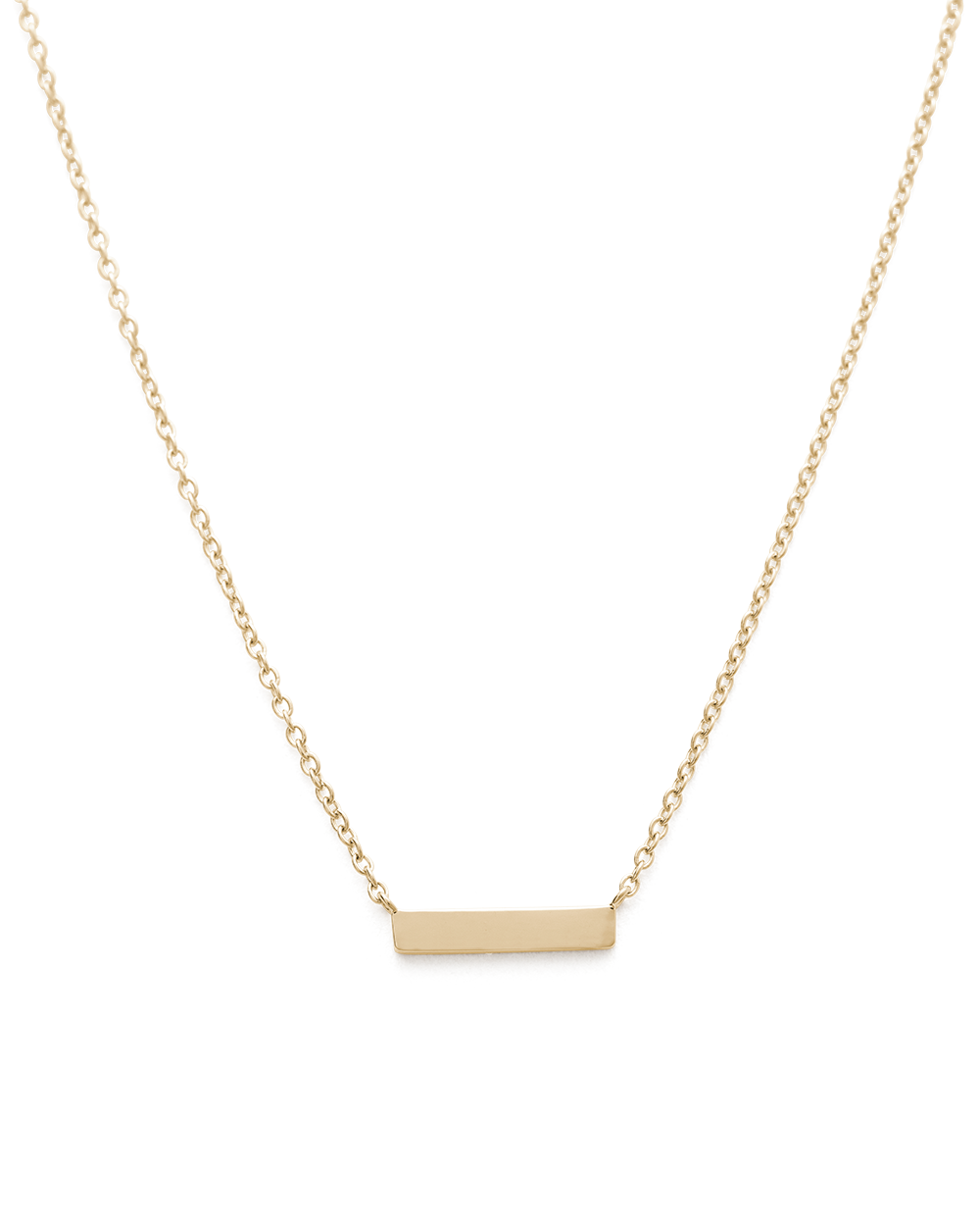 ENGRAVABLE PETITE BAR NECKLACE (9K GOLD)