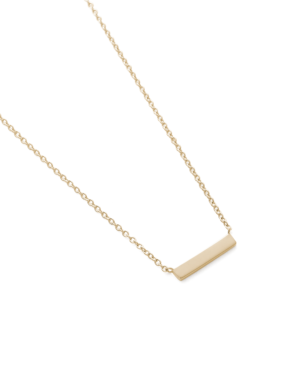 ENGRAVABLE PETITE BAR NECKLACE (9K GOLD)