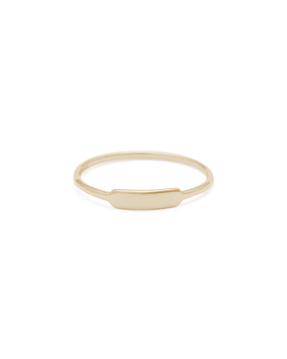 ENGRAVABLE PETITE BAR RING (9K GOLD)