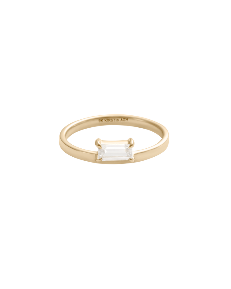 ETHER BAGUETTE RING (9K GOLD)