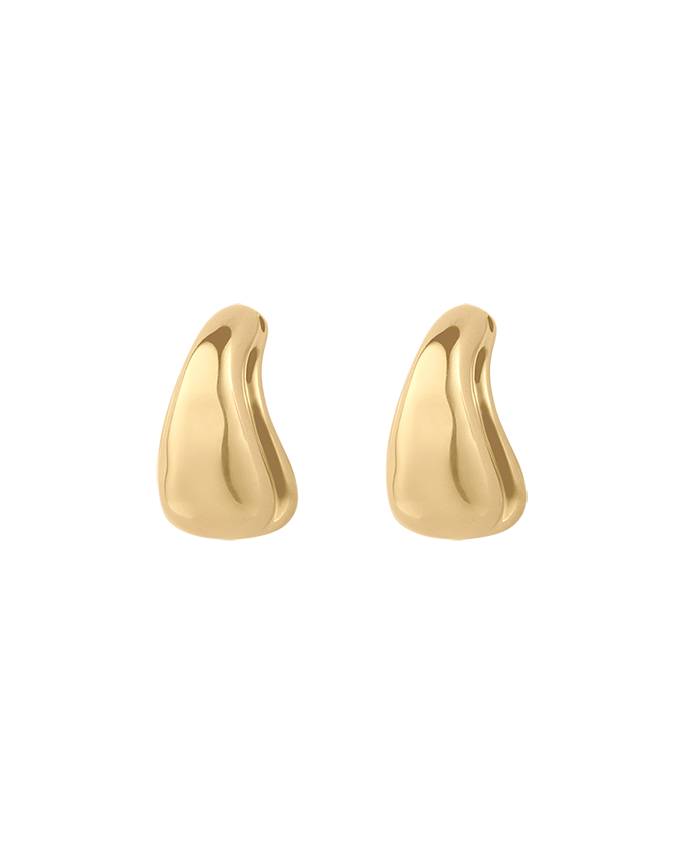 FLOAT OVERSIZED STUDS (18K GOLD PLATED) IMAGE 1