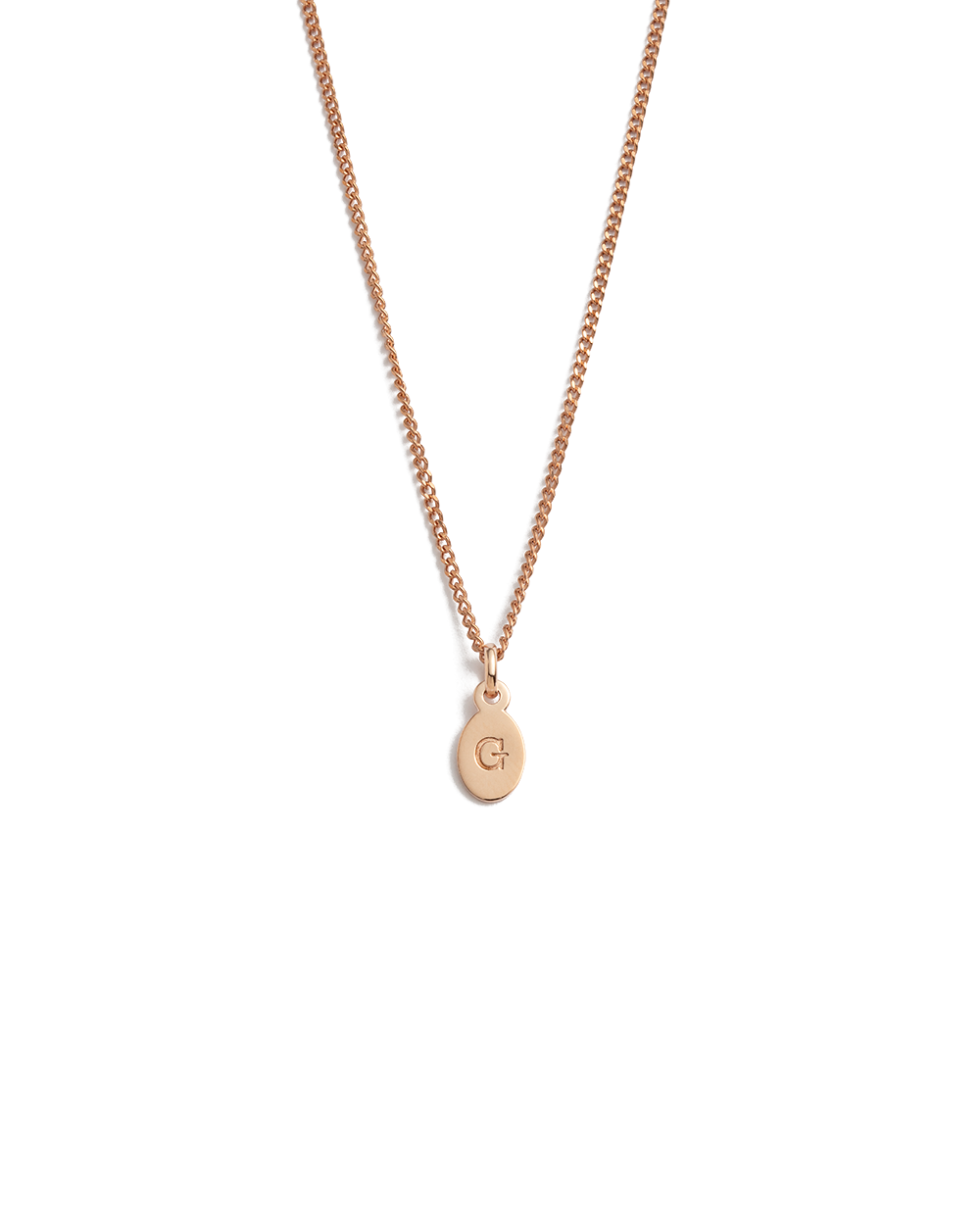 INITIAL NECKLACE A-Z (18K ROSE GOLD VERMEIL) IMAGE 12