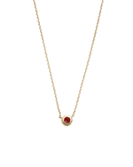 PETITE BIRTHSTONE NECKLACE (9K GOLD)