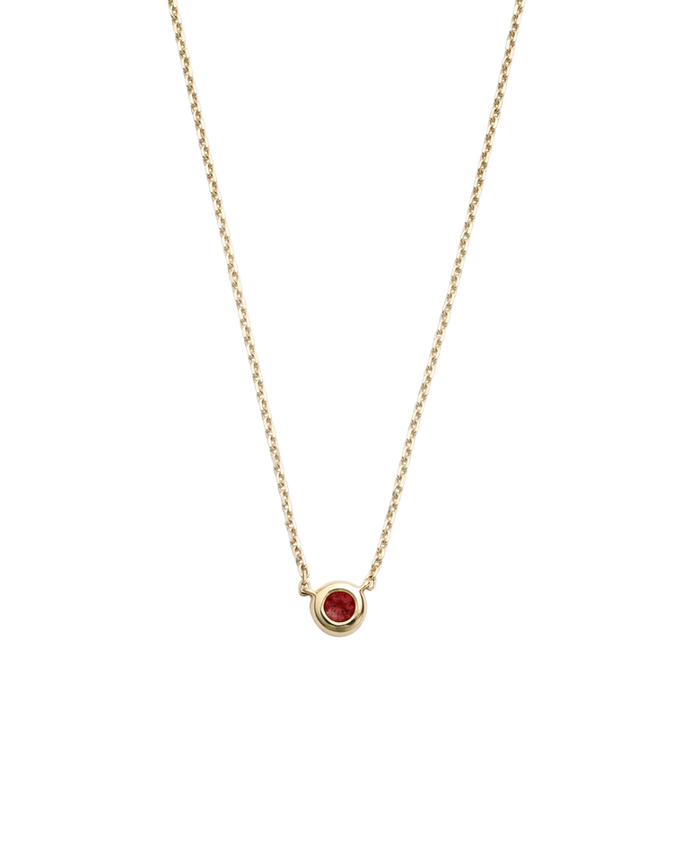 PETITE BIRTHSTONE NECKLACE (9K GOLD)