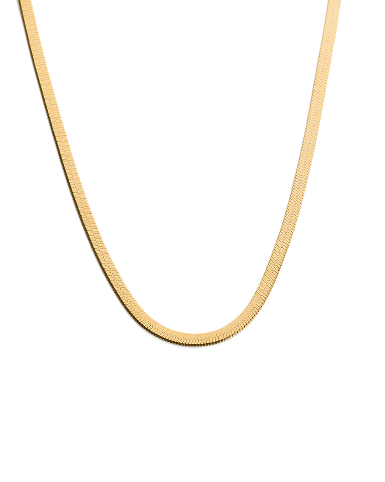 Herringbone Necklace in 18K Gold Vermeil