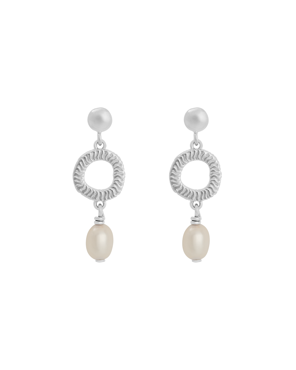 ISOLE PEARL EARRINGS (STERLING SILVER)