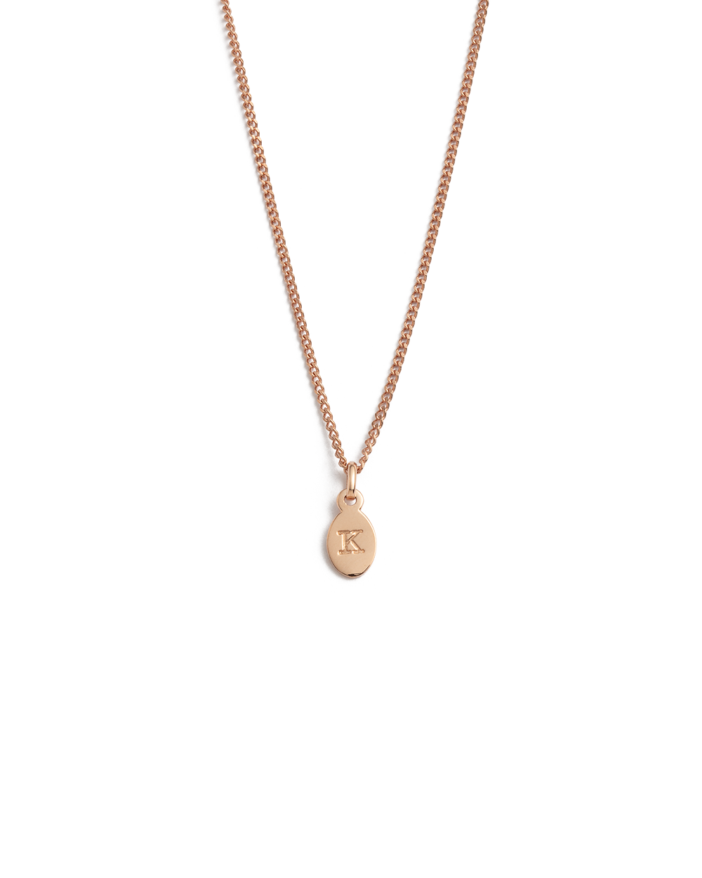 INITIAL NECKLACE A-Z (18K ROSE GOLD VERMEIL) IMAGE 16