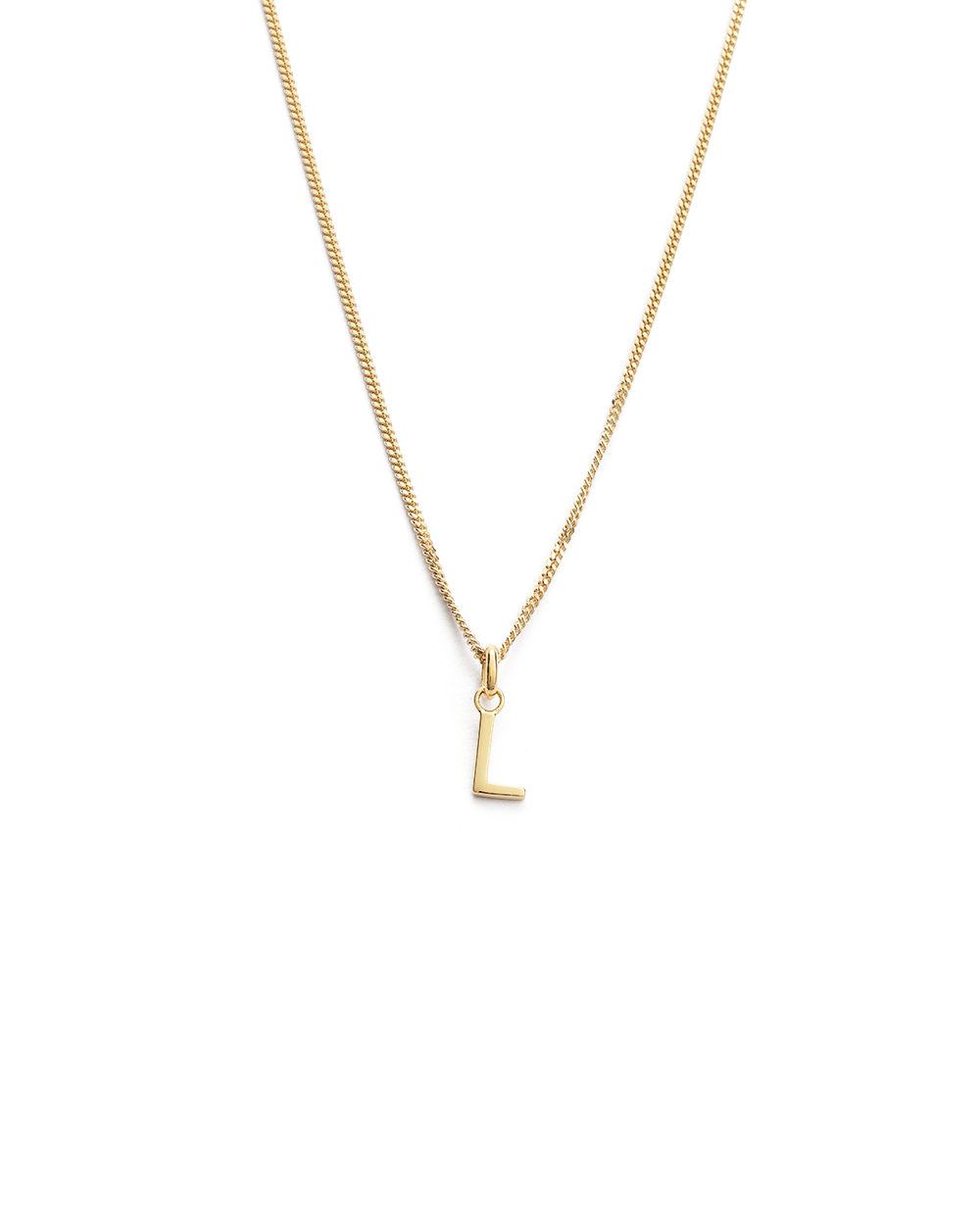Cubic Zirconia 925 Sterling Silver Initial L Pendant In 18kt Gold, 3.5  Grams at Rs 450 in Jaipur