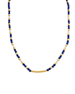LAPIS BEADED NECKLACE (18K GOLD PLATED) IMAGE 1