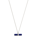 LAPIS T-BAR NECKLACE (STERLING SILVER)