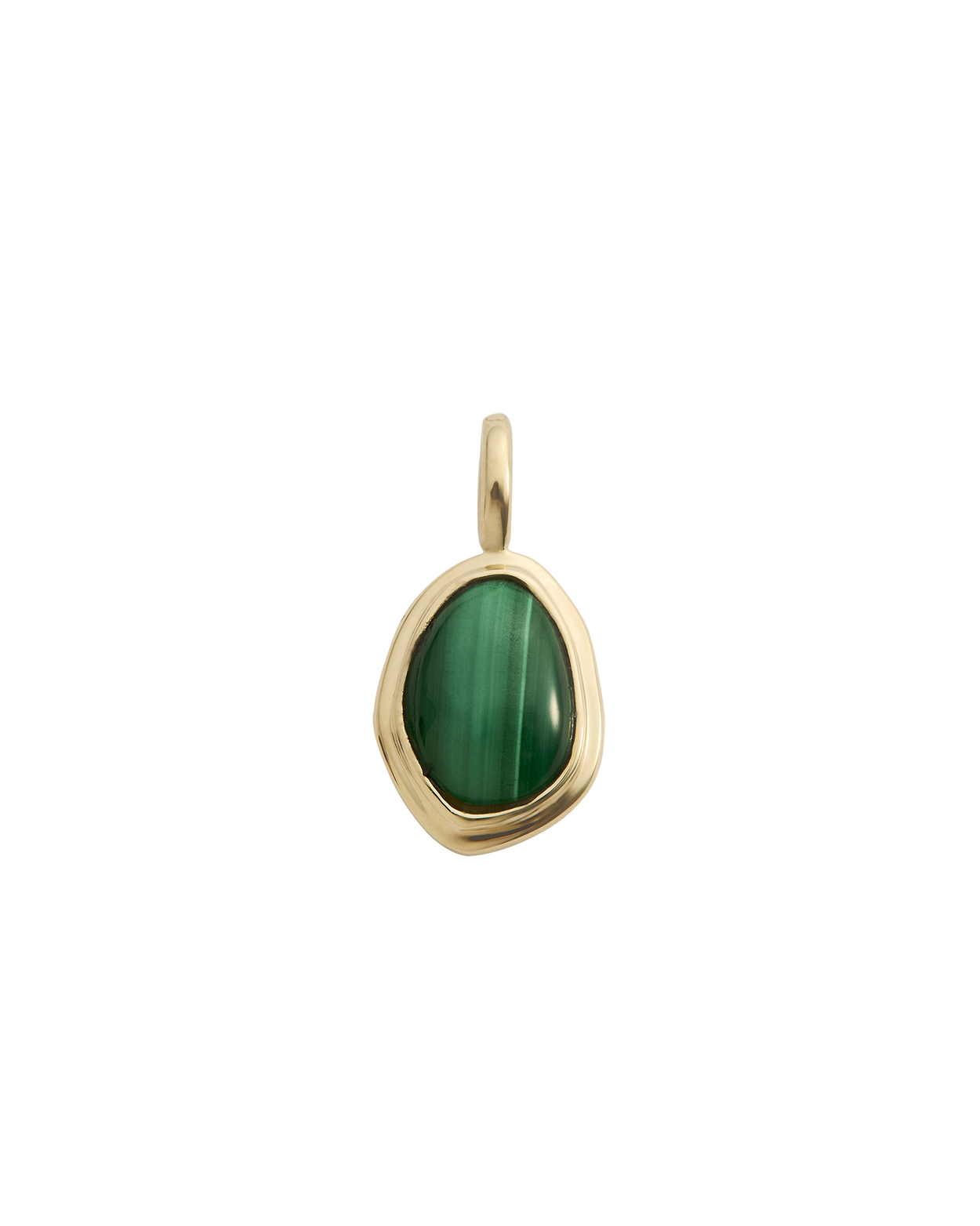 LUMINOUS MALACHITE CHARM (9K GOLD)