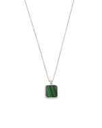 MALACHITE PENDANT NECKLACE (STERLING SILVER)