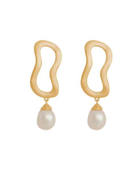 Kirstin Ash V-Shaped Disc Earrings - Gold | Garmentory