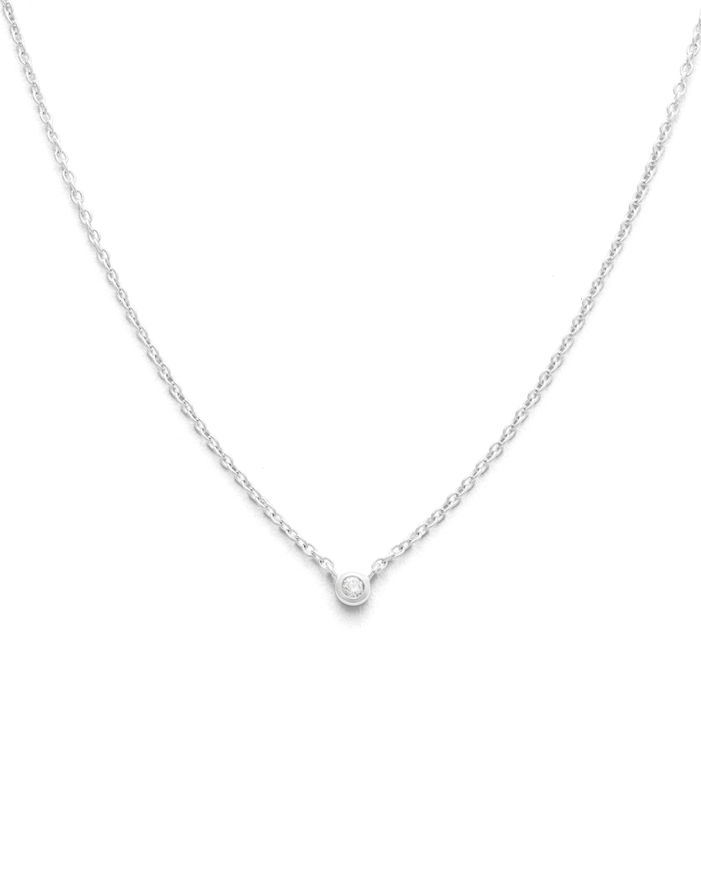 PETITE DIAMOND NECKLACE (STERLING SILVER)