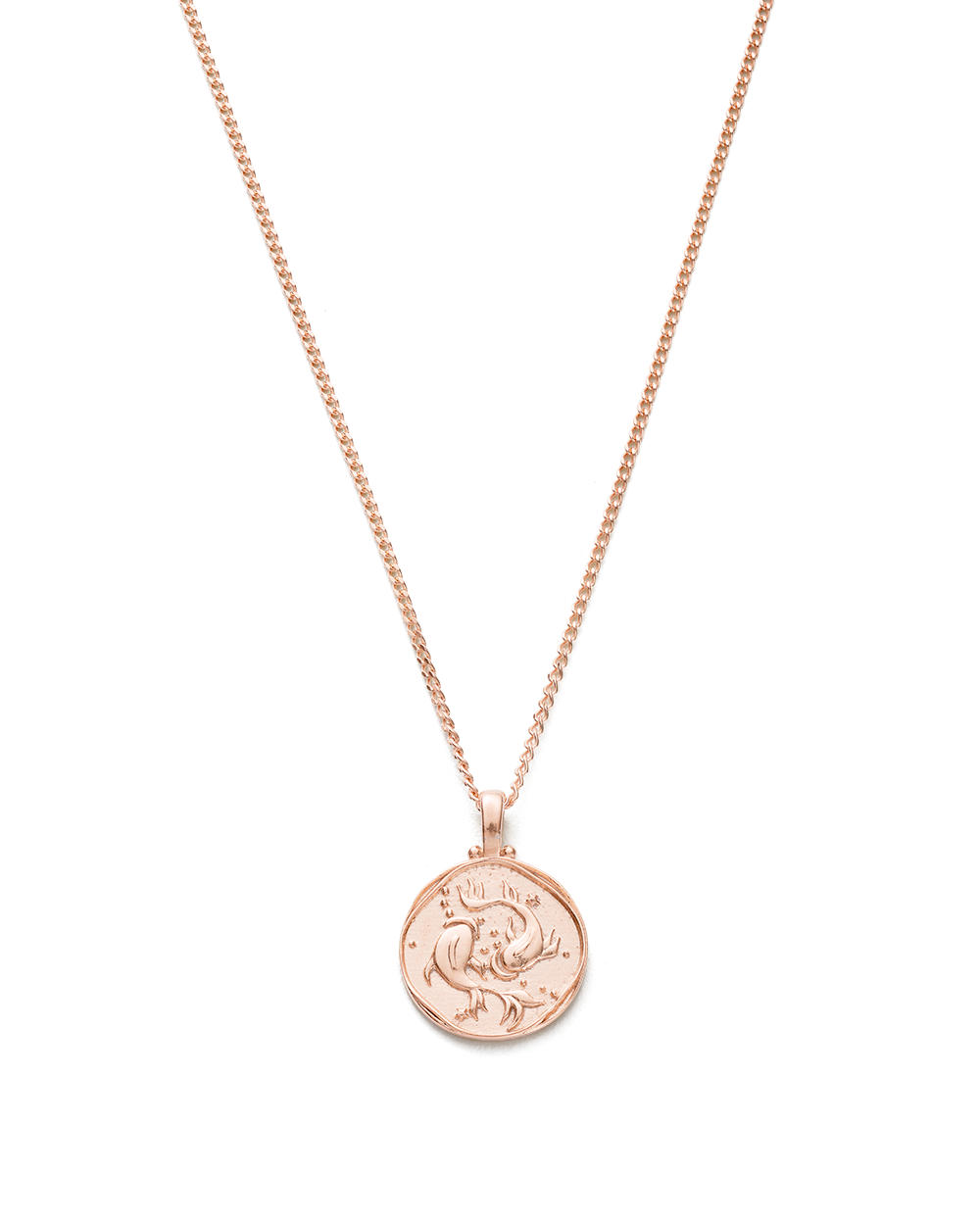 PISCES ZODIAC NECKLACE (18K ROSE GOLD VERMEIL)