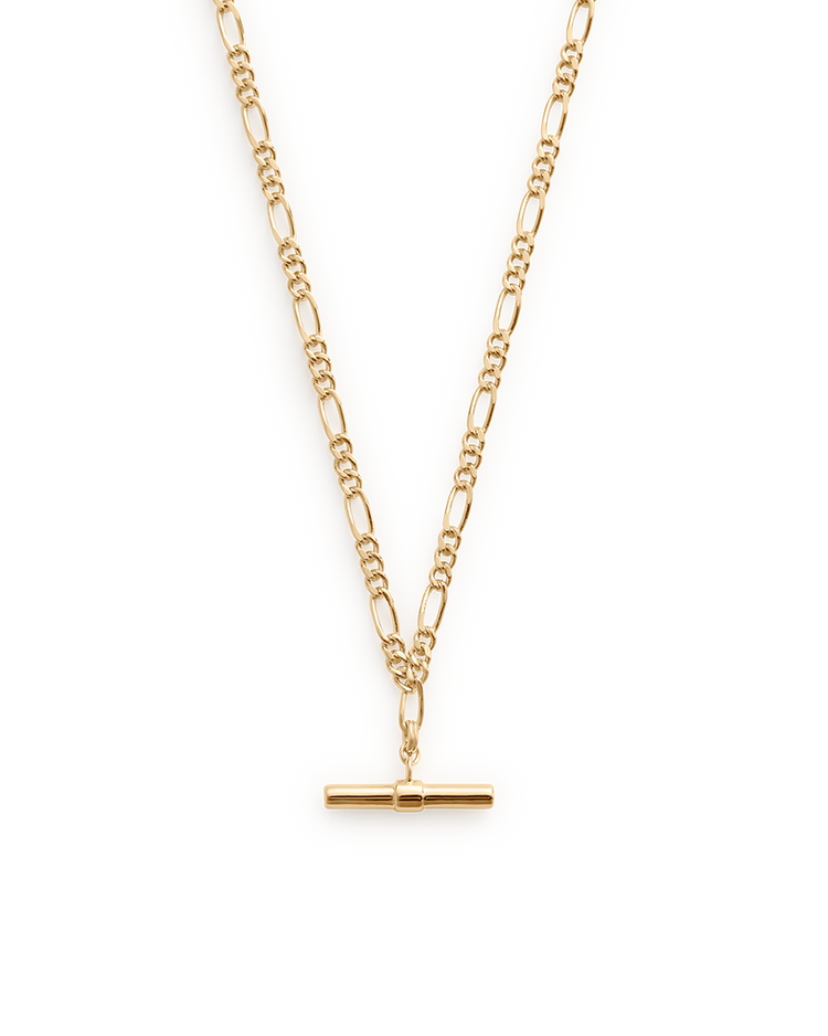 RHYTHM T-BAR NECKLACE (18K GOLD PLATED)