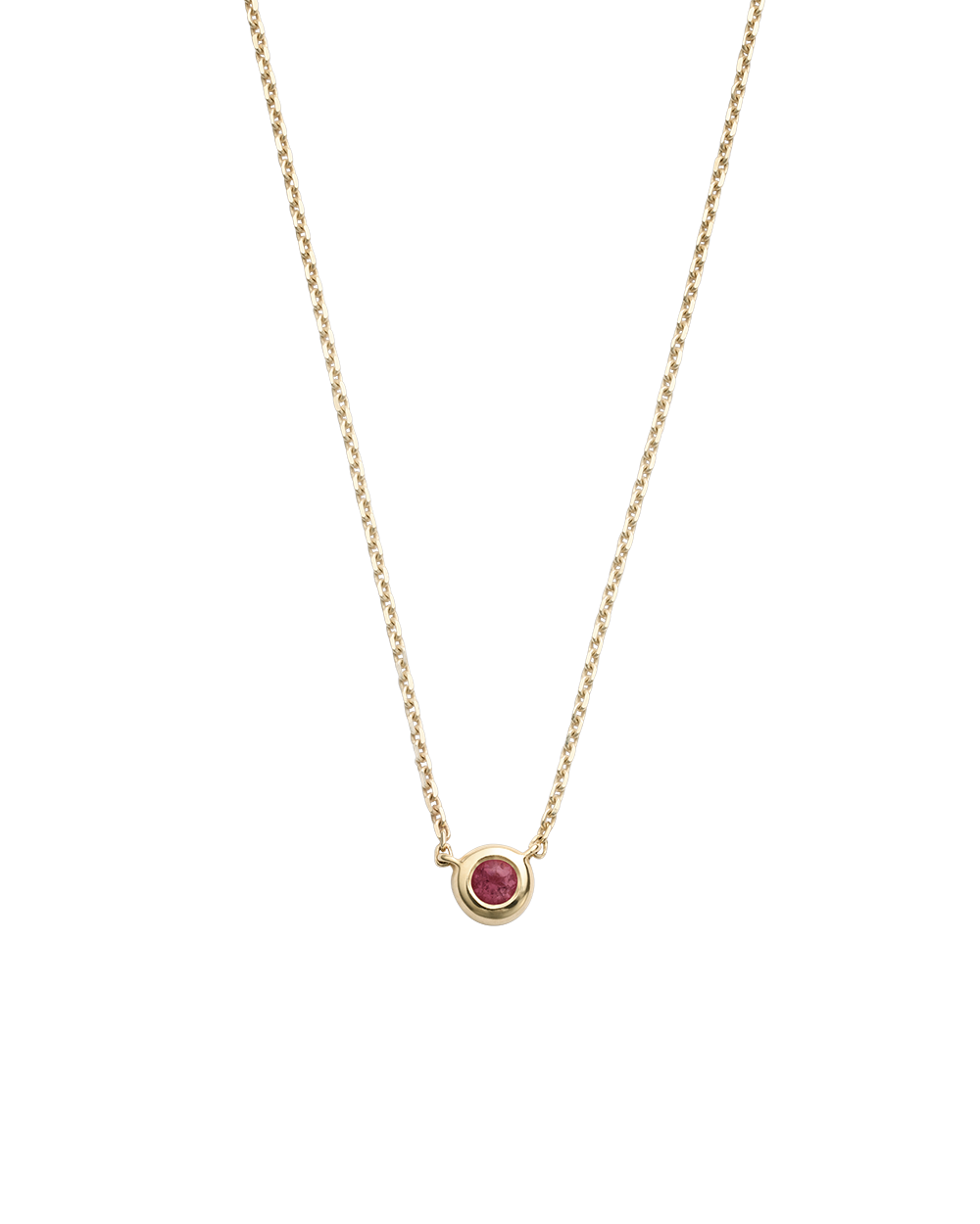 PETITE BIRTHSTONE NECKLACE (9K GOLD) IMAGE 18