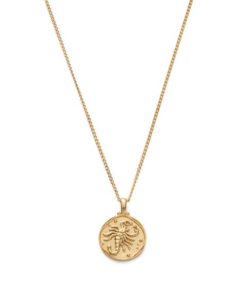 SCORPIO ZODIAC NECKLACE (18K GOLD VERMEIL) – KIRSTIN ASH (United States)