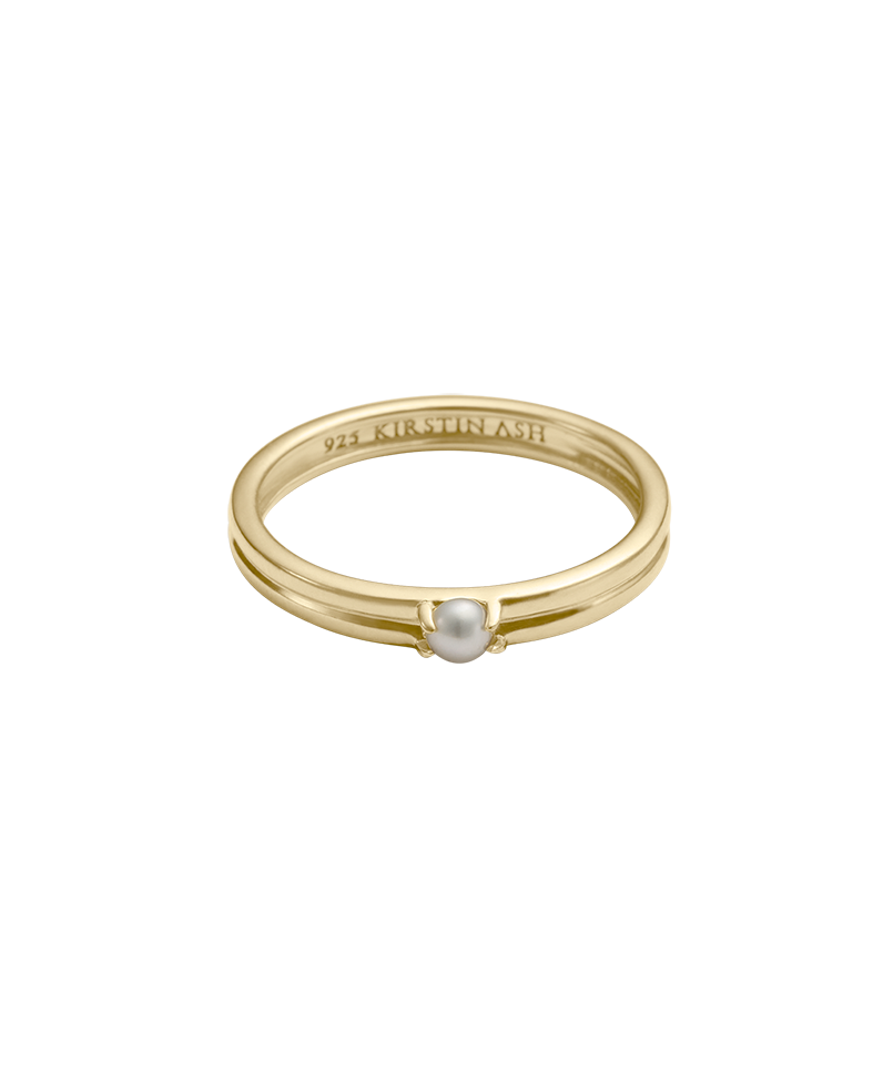 SOLACE PEARL RING (18K GOLD VERMEIL)