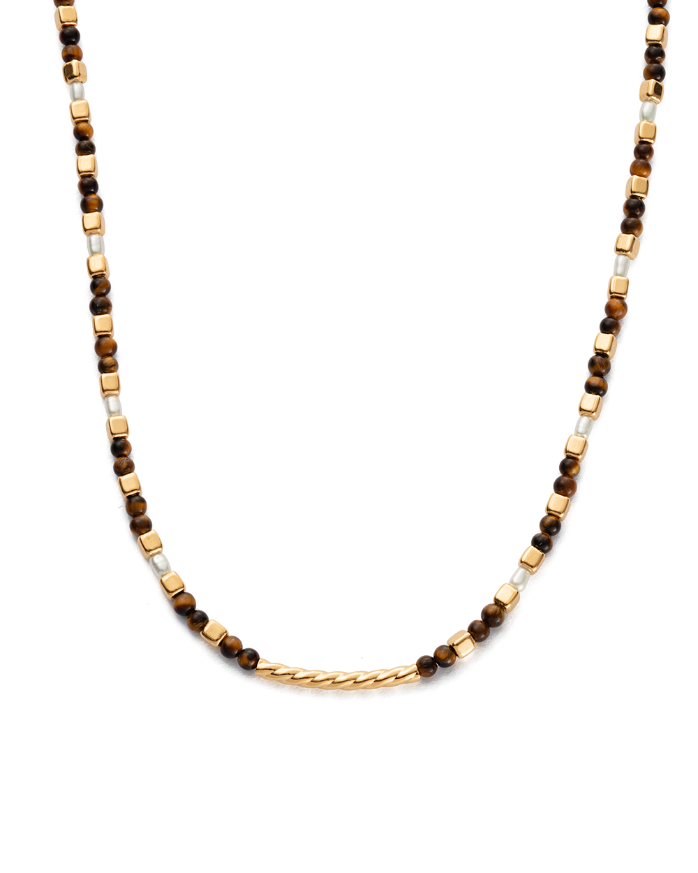 【JORDAN CRAIG】Tiger’s Eye Beaded Necklace Tiger's Eye Beaded Necklace