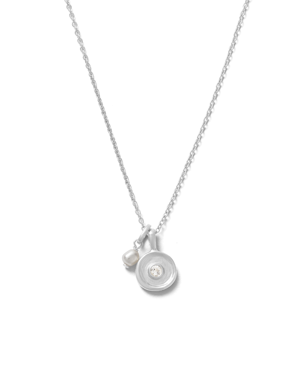 SOLSTICE PEARL NECKLACE (STERLING SILVER)