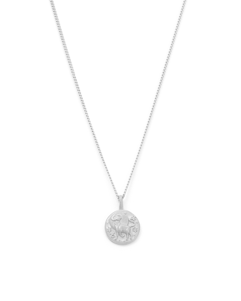 TAURUS PETITE ZODIAC NECKLACE STERLING SILVER