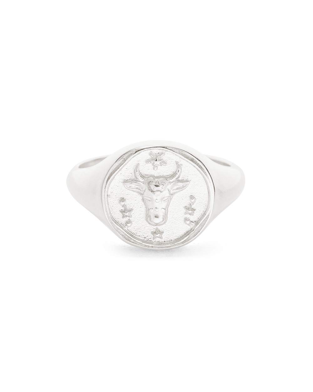 TAURUS SIGNET RING (STERLING SILVER) - IMAGE 4