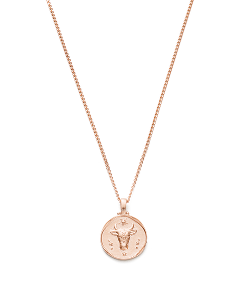 Taurus Zodiac Diamond Pendant Necklace | David Webb New York