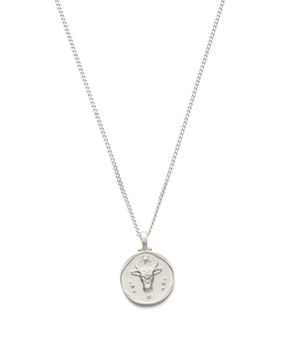TAURUS ZODIAC NECKLACE (STERLING SILVER) - IMAGE 1