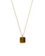 TIGERS EYE PENDANT NECKLACE (18K GOLD VERMEIL) IMAGE 1