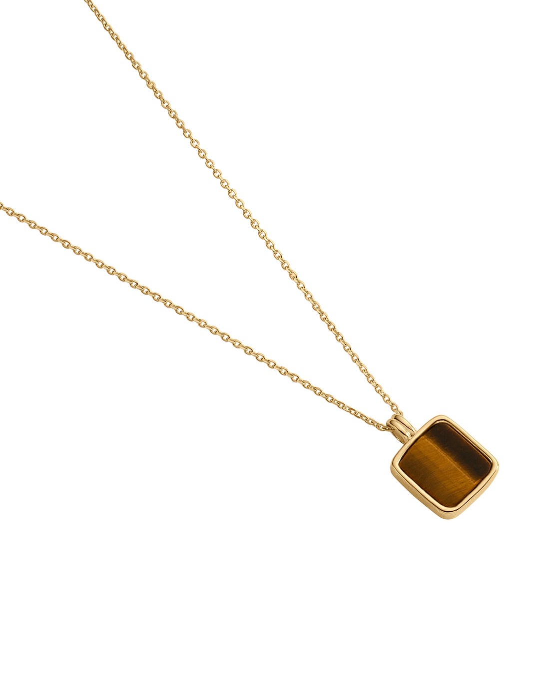 TIGERS EYE PENDANT NECKLACE (18K GOLD VERMEIL) IMAGE 4