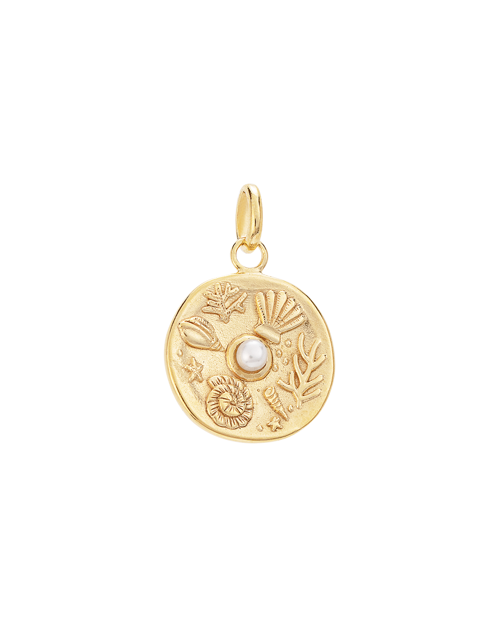 TINY BY THE SEA COIN (18K GOLD VERMEIL) - IMAGE 1