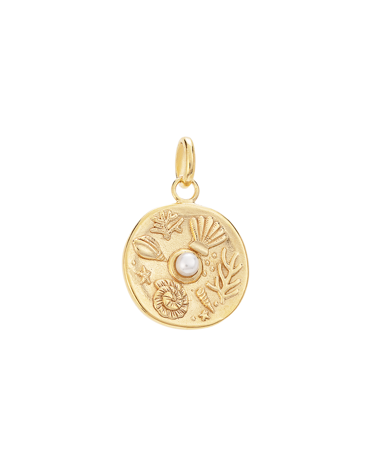 TINY BY THE SEA COIN (18K GOLD VERMEIL) - IMAGE 1