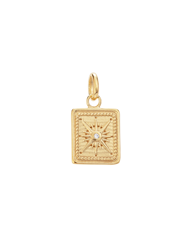 TINY TRUE NORTH COIN (18K GOLD VERMEIL) - IMAGE 1